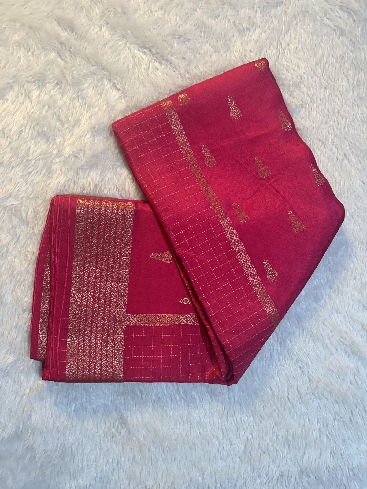 Kavya Bloom — Pink Semi Crepe Silk Saree